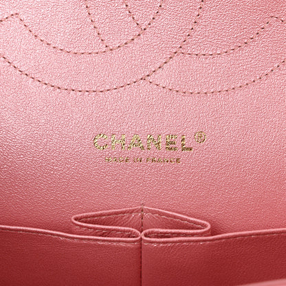 Chanel Iridescent Caviar Quilted Jumbo Double Flap Rose Pink 6 of 11