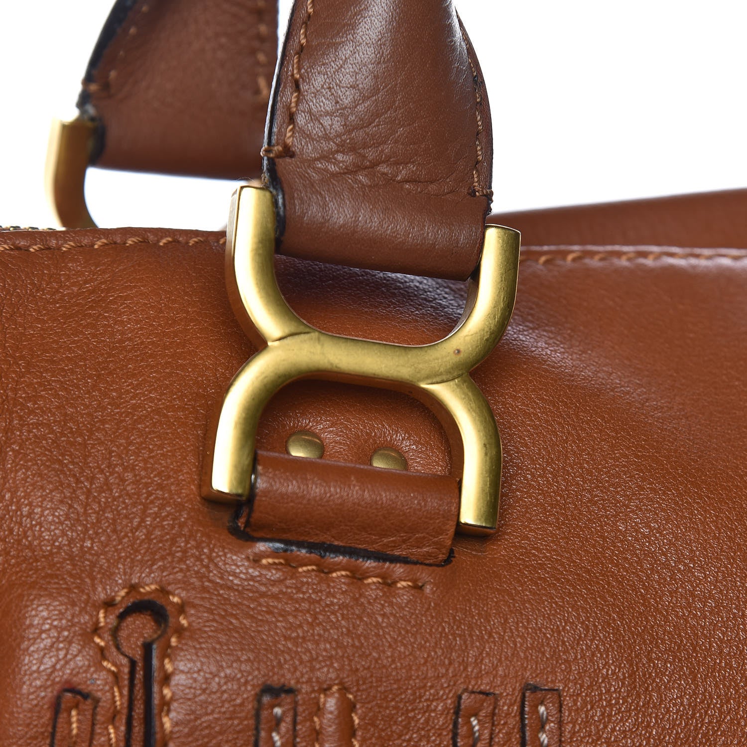 Chloe Calfskin Large Marcie Satchel Tan 13 of 13