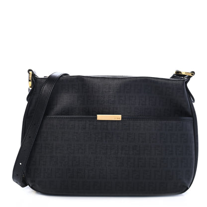 Fendi Zucchino Spalmati Vitello Messenger Bag Black 1 of 10