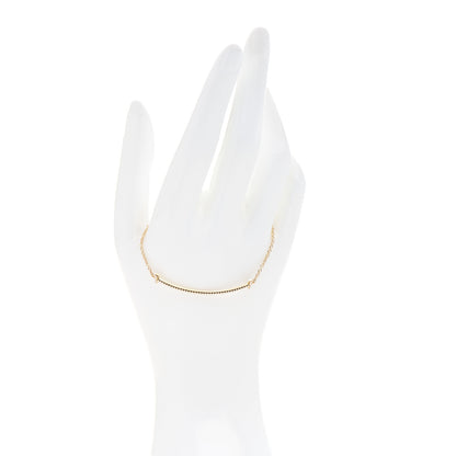 Tiffany 18K Yellow Gold Diamond T Smile Bracelet 2 of 5