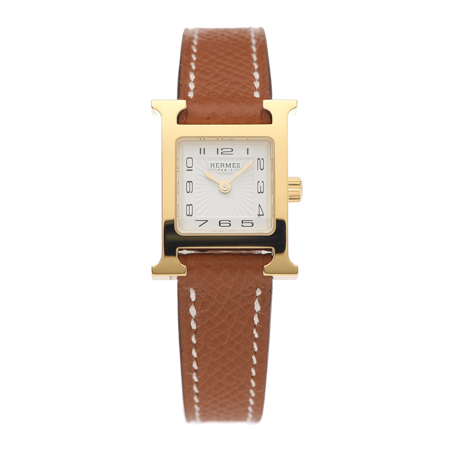 Stainless Steel Epsom 17.2mm Heure H Hour Quartz Watch Gold