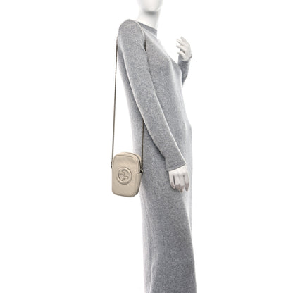 Gucci Sakai Be Green Calfskin Diagonal Stitched Mini Blondie Vertical Shoulder Bag Mystic White 2 of 13