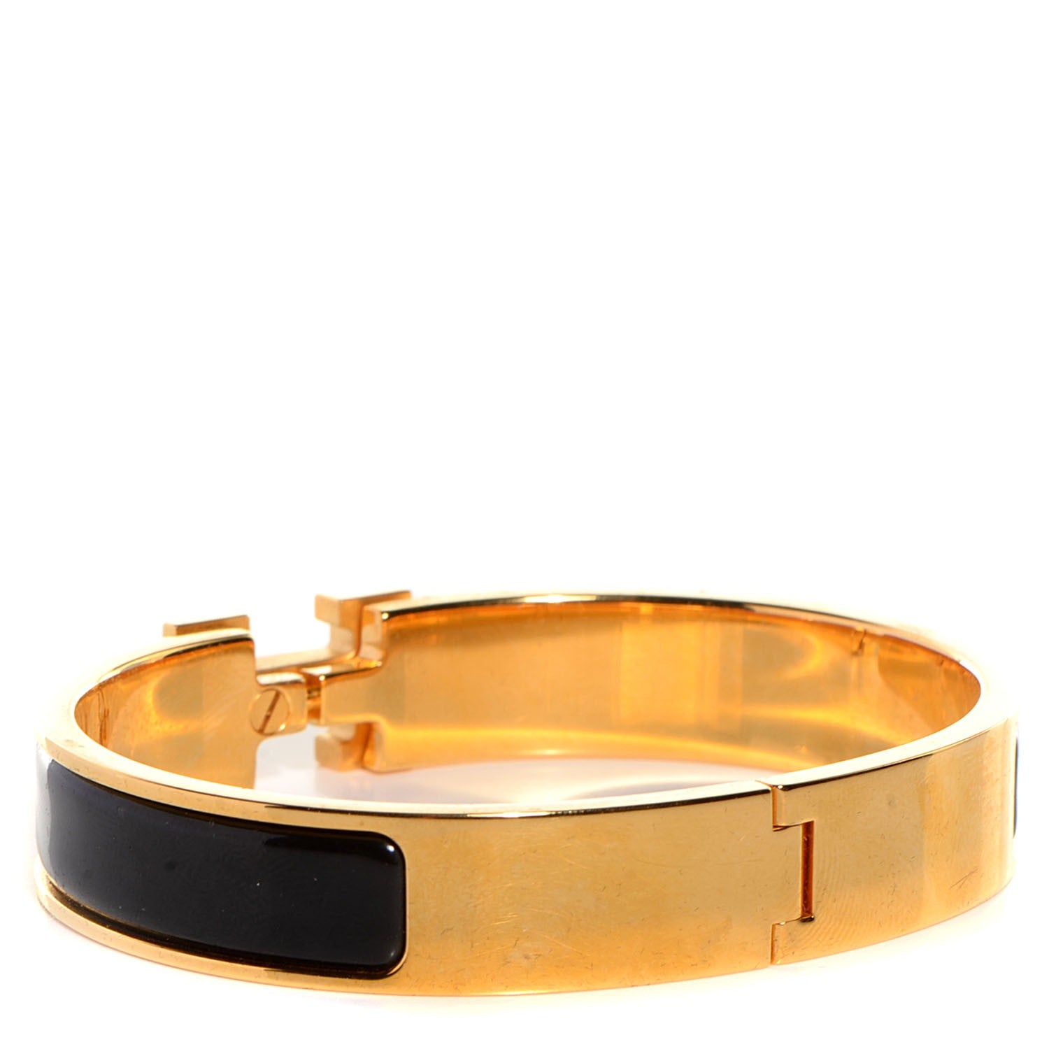 Hermes Enamel Narrow Clic Clac H Bracelet PM Black 3 of 6