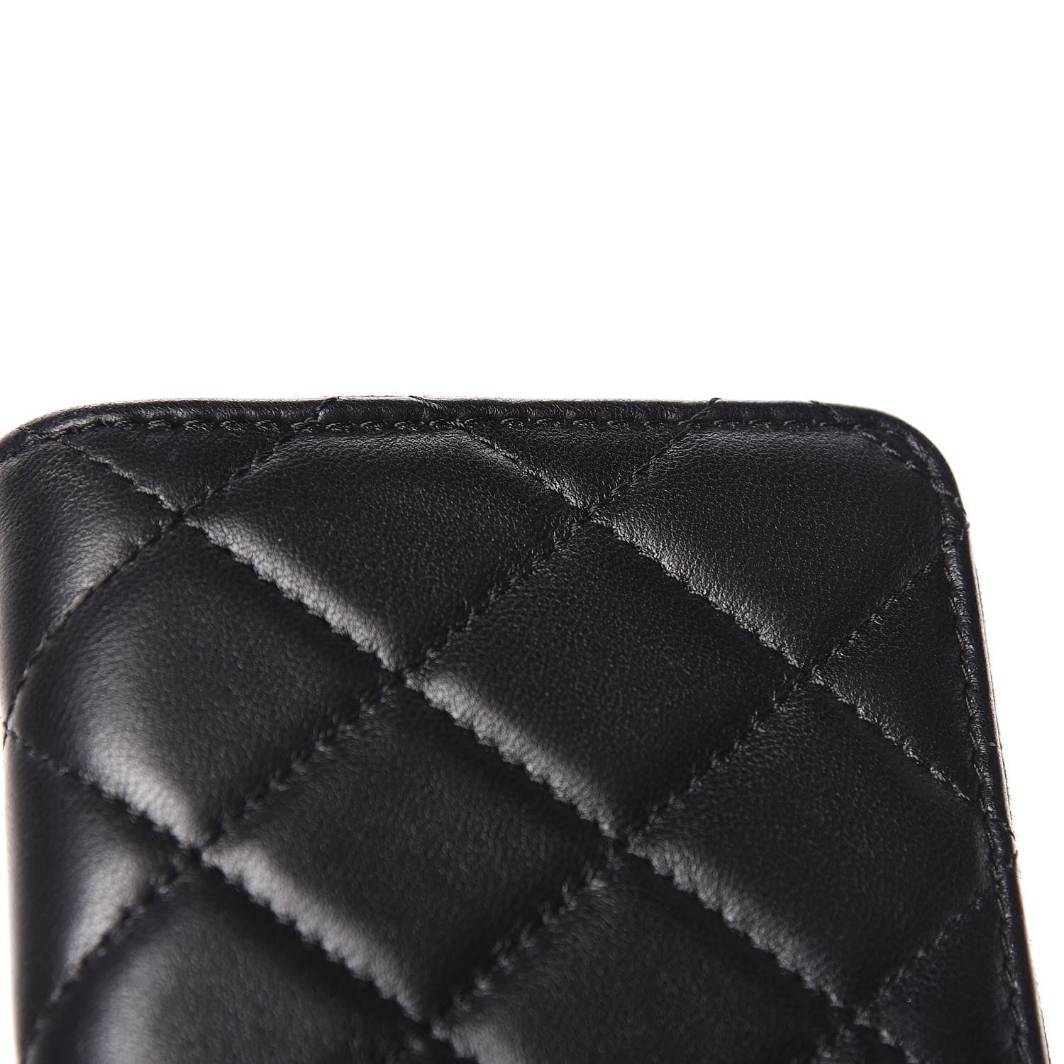 Chanel Lambskin Quilted Small Lucky Charms Zip Around Wallet Black 11 of 12