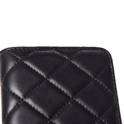 Chanel Lambskin Quilted Small Lucky Charms Zip Around Wallet Black 11 of 12