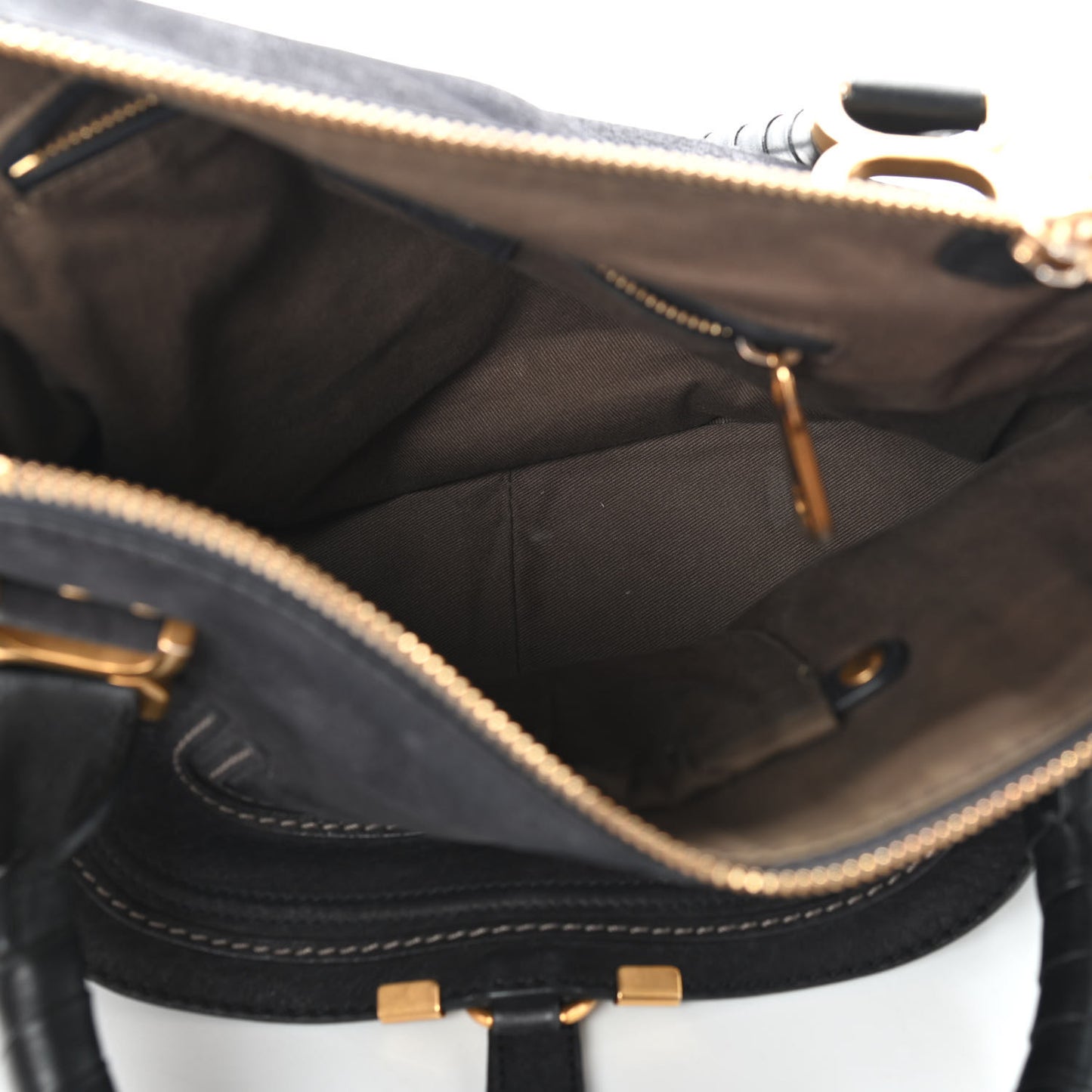 Nubuck Calfskin Medium Marcie Satchel Black