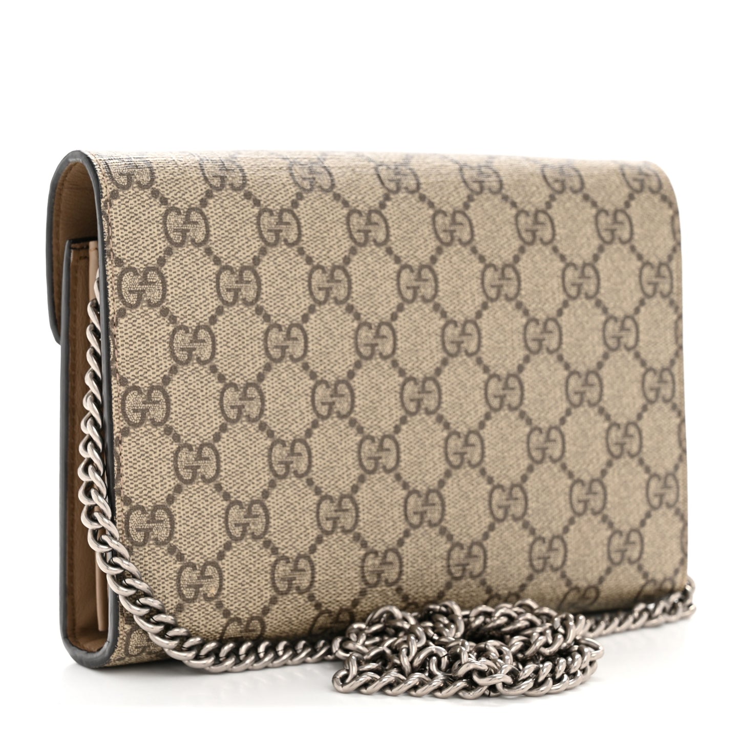 GG Supreme Monogram Mini Dionysus Chain Wallet Beige Taupe Beige Taupe