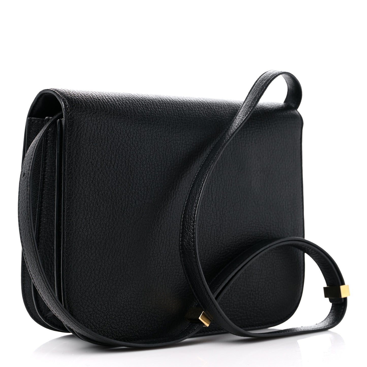 Goatskin Medium Classic Box Flap Bag Black