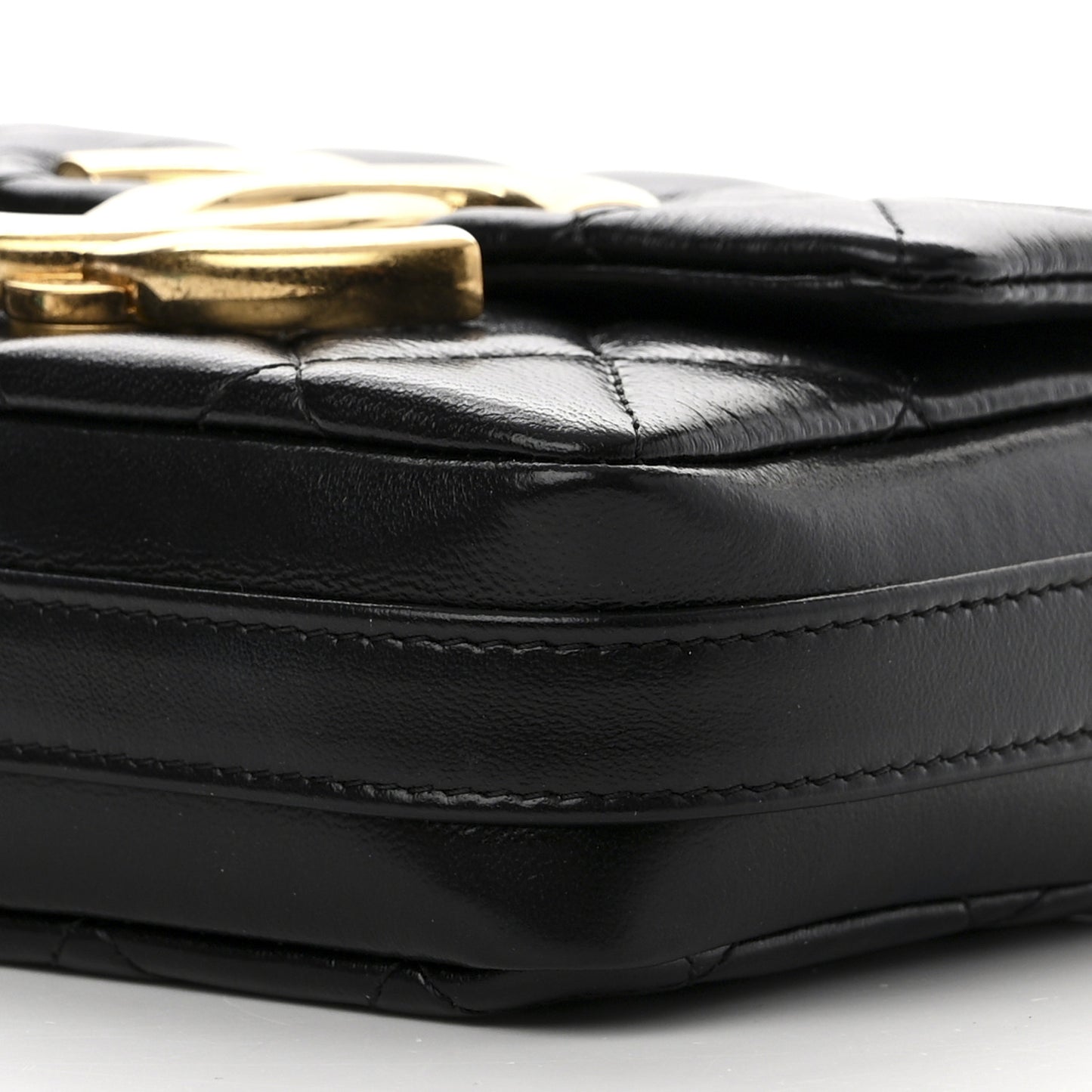 Lambskin Quilted Mini Flap Bag Black