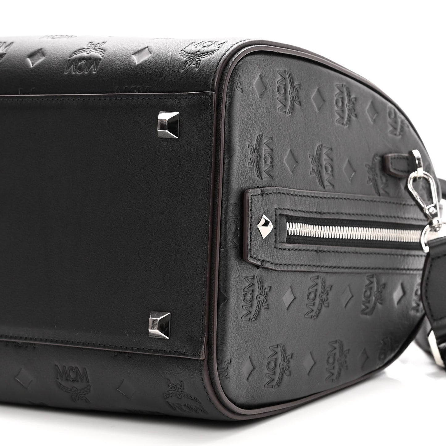 Calfskin Ottomar Monogram Essential Boston Bag Black