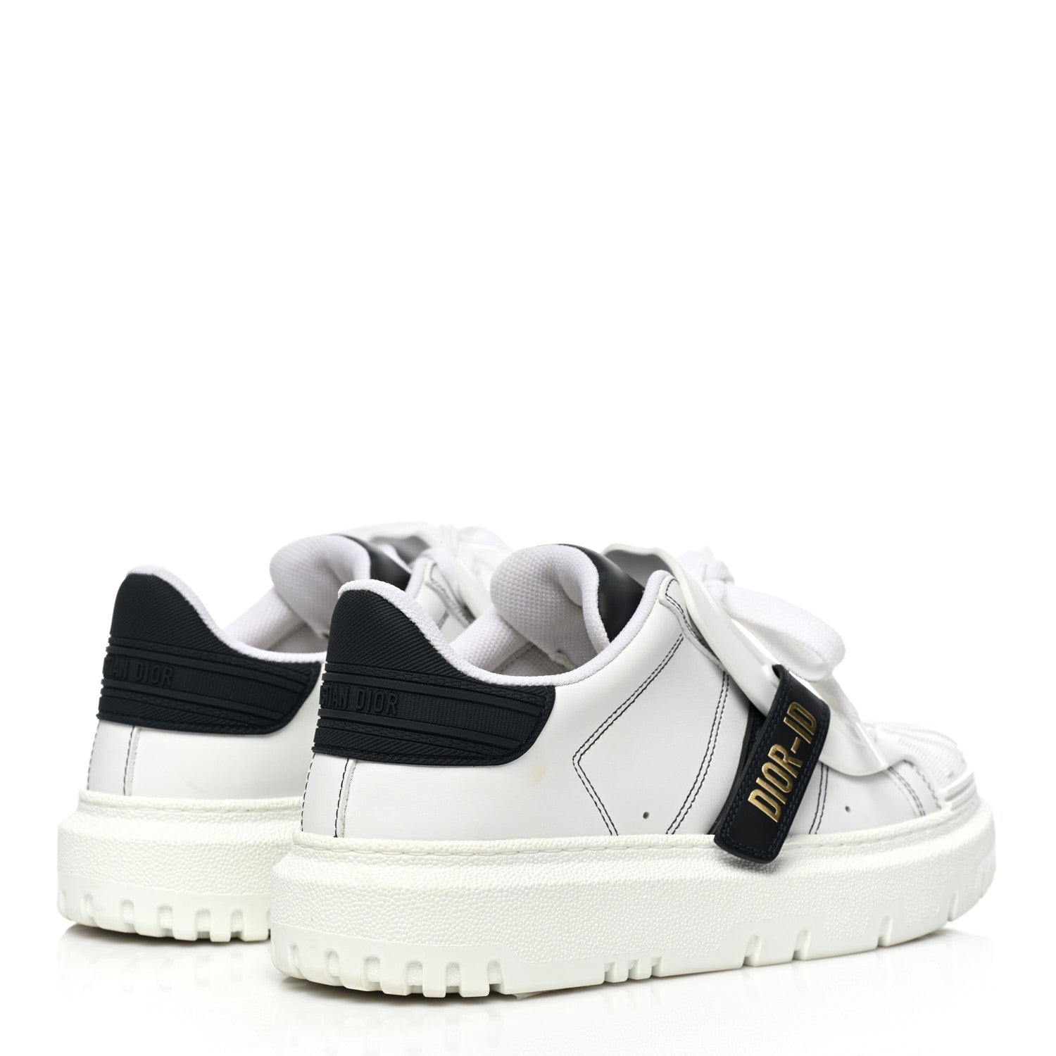 Christian Dior Calfskin Bi-Color Dior-ID Platform Sneakers 37 White Deep Blue 5 of 10