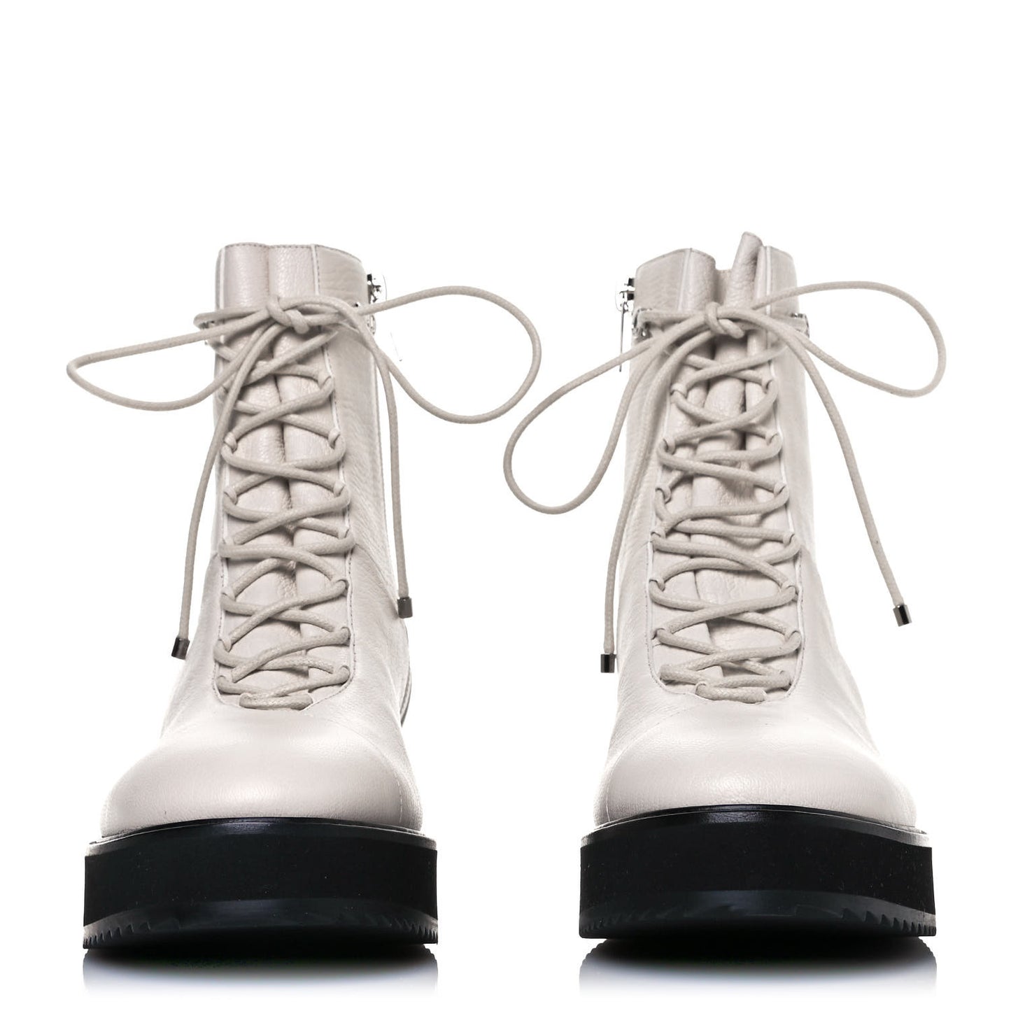 Grainy Calfskin Haysley Flat Boot 38.5 Latte