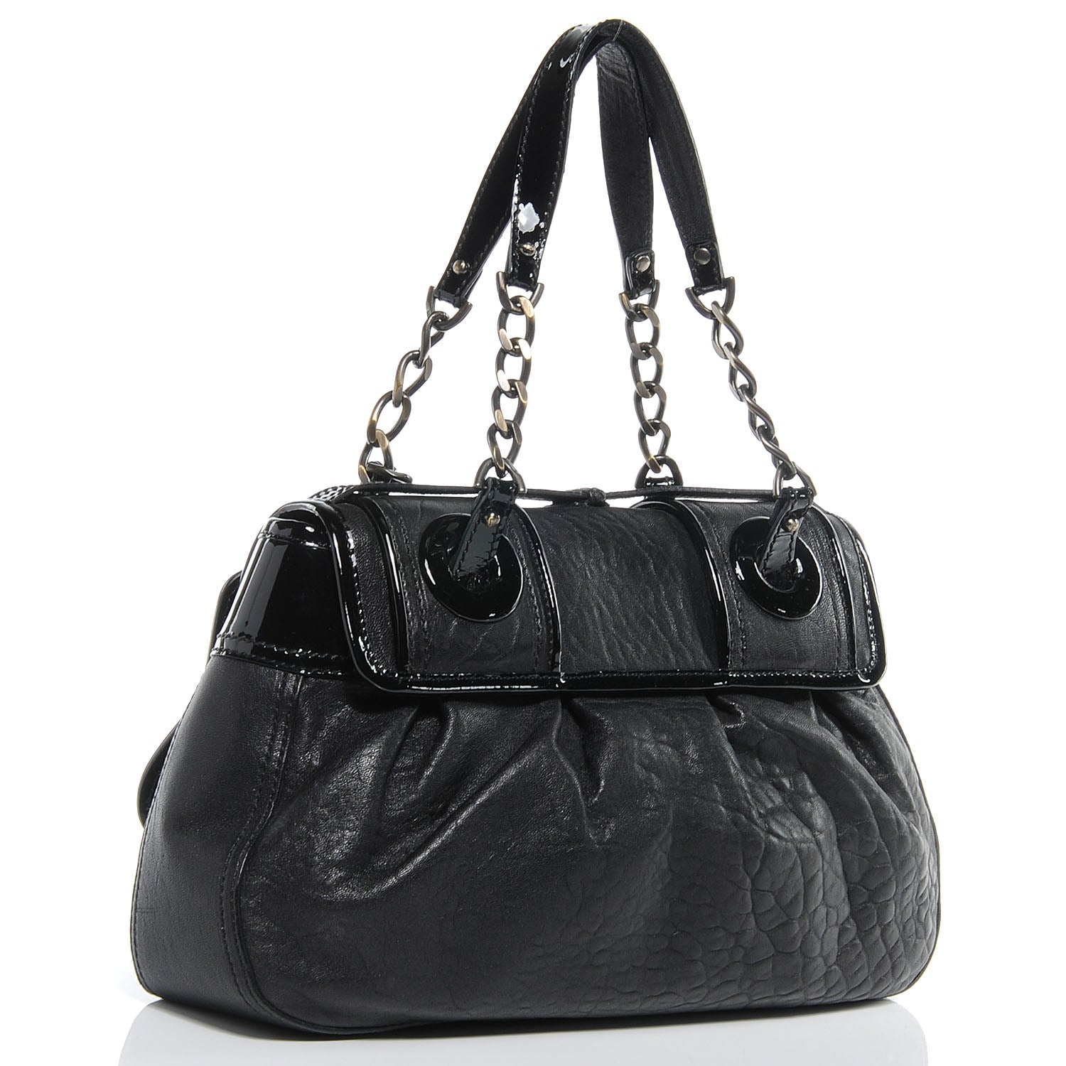 Fendi Nappa Patent B Bag Black 3 of 8