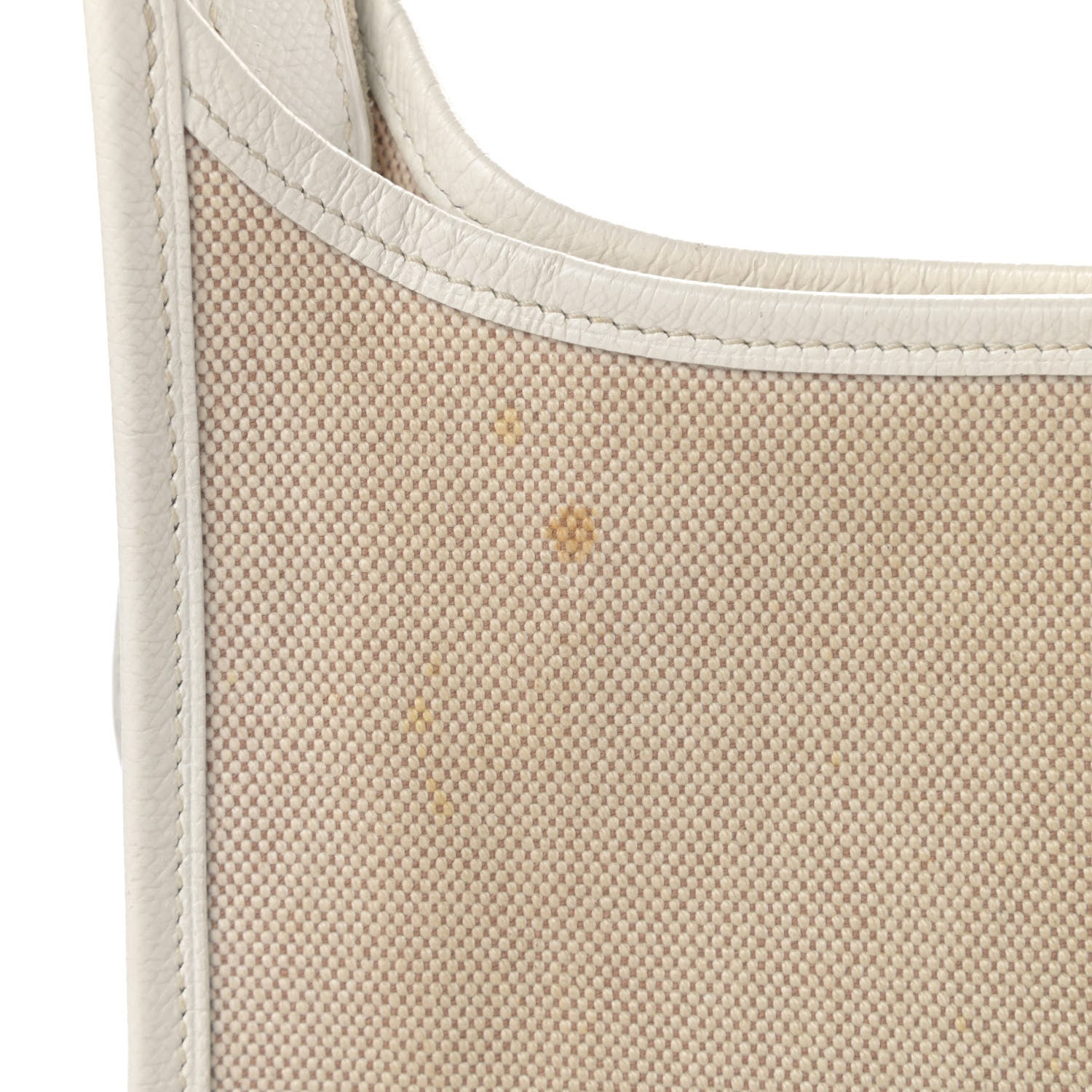 Hermes Toile Taurillon Clemence Evelyne PM Blanc White 15 of 18