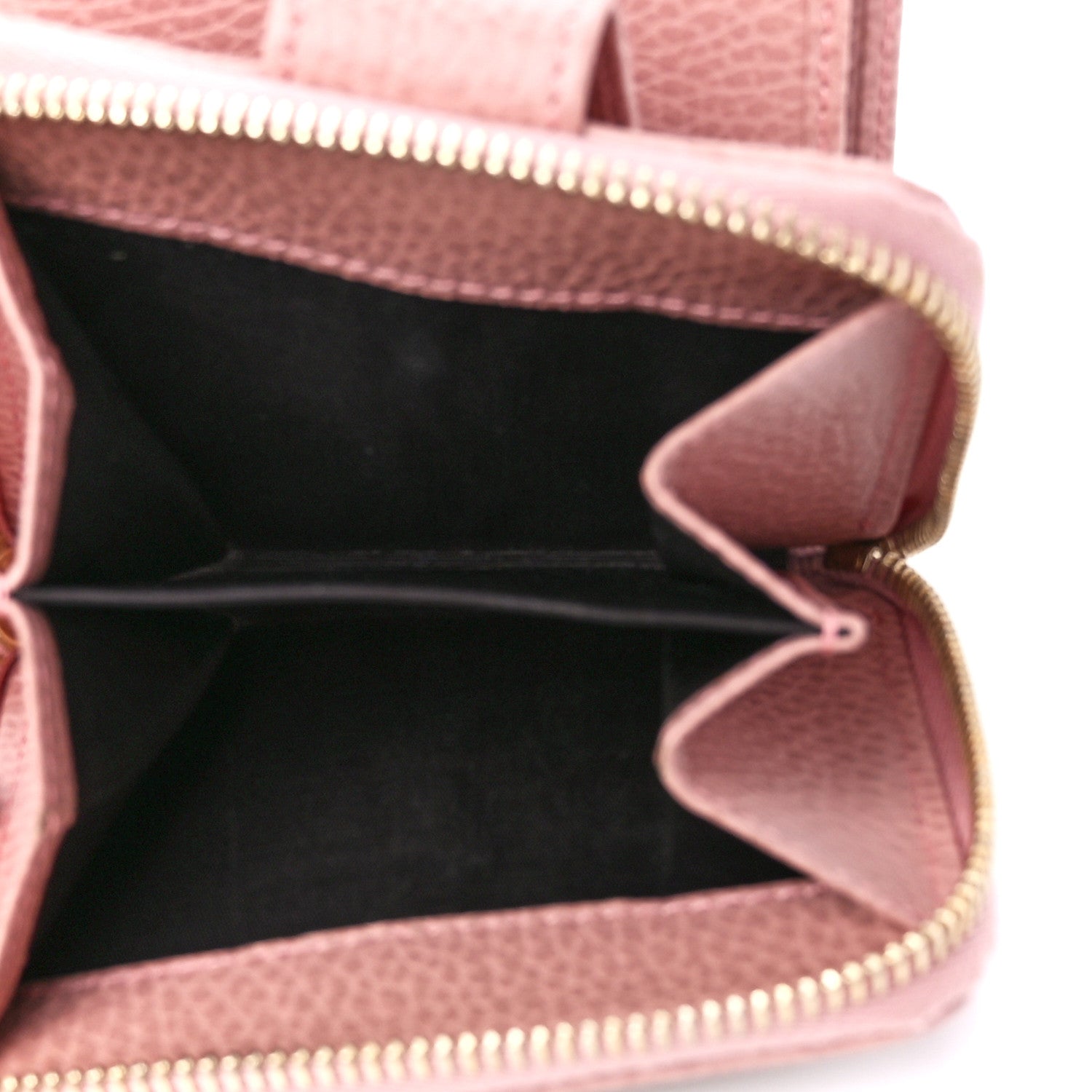 Gucci Monogram Dollar Calfskin Zip Around French Flap Wallet Beige Ebony Soft Pink 6 of 13