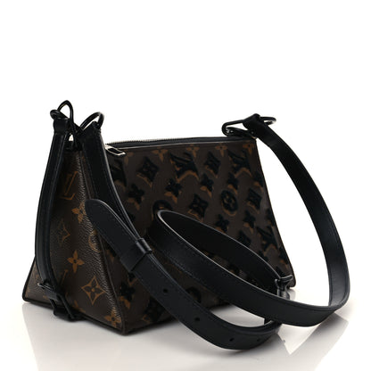 Louis Vuitton Monogram Tuffetage Triangle Messenger Black 3 of 7