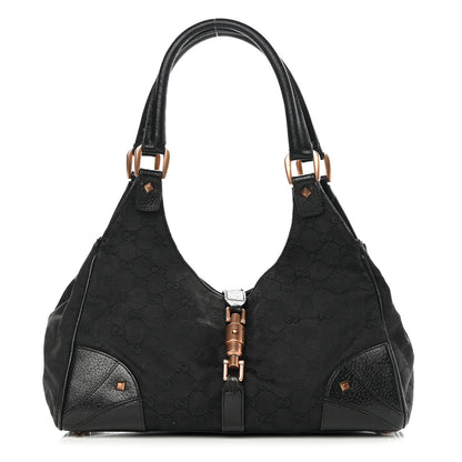 Gucci Monogram Calfskin Large Bardot Tote Black 1 of 15