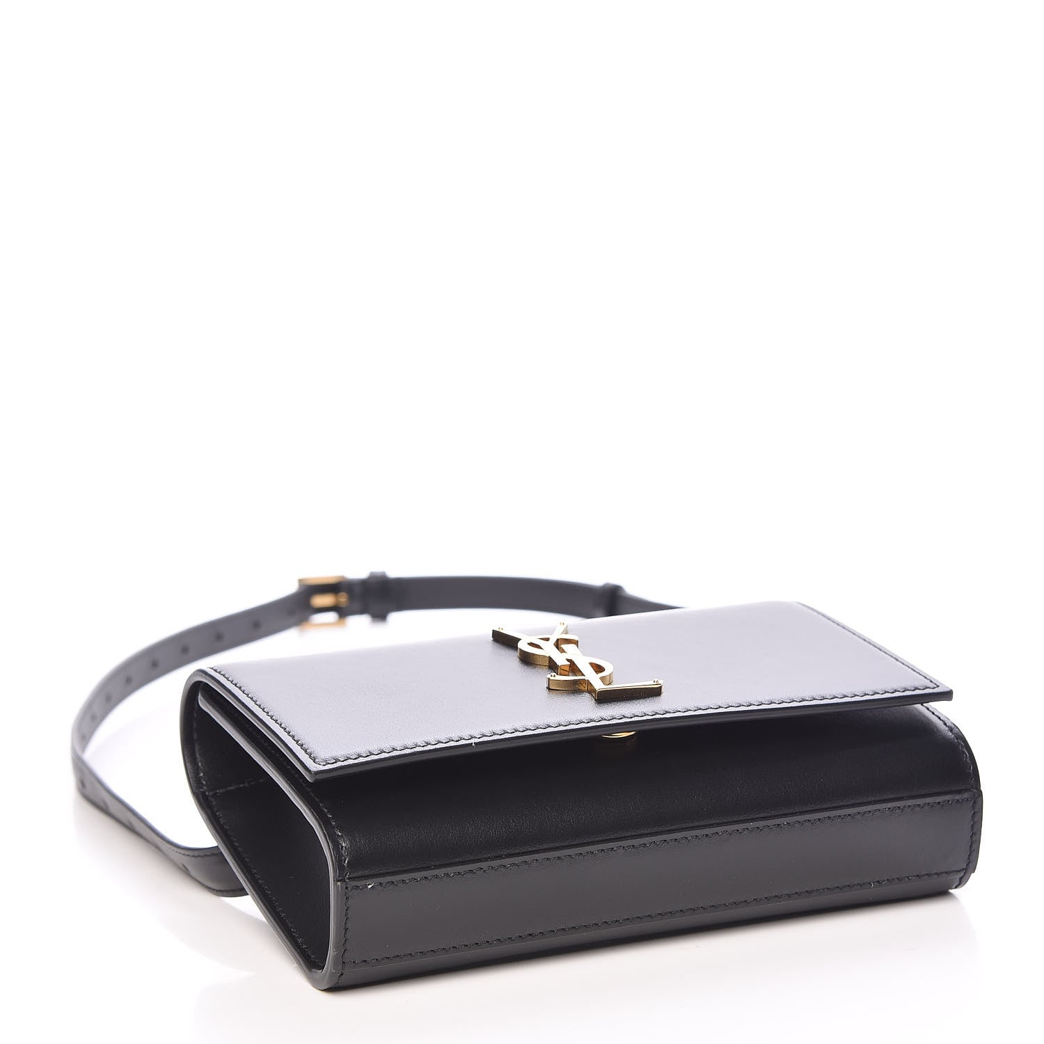 Saint Laurent Smooth Calfskin Monogram Kate Belt Bag Black 4 of 9