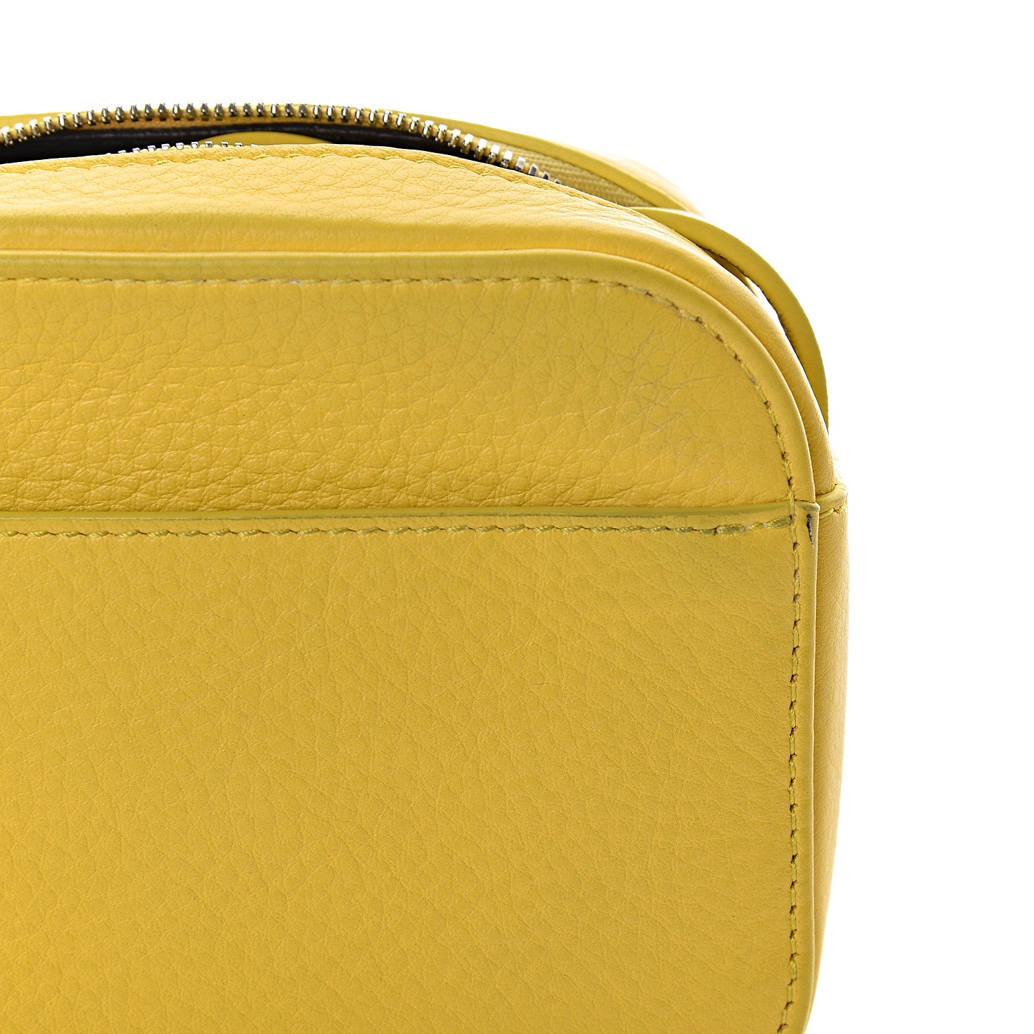 Balenciaga Smooth Calfskin Logo XS Everyday Camera Bag Jaune Soleil Black 8 of 12