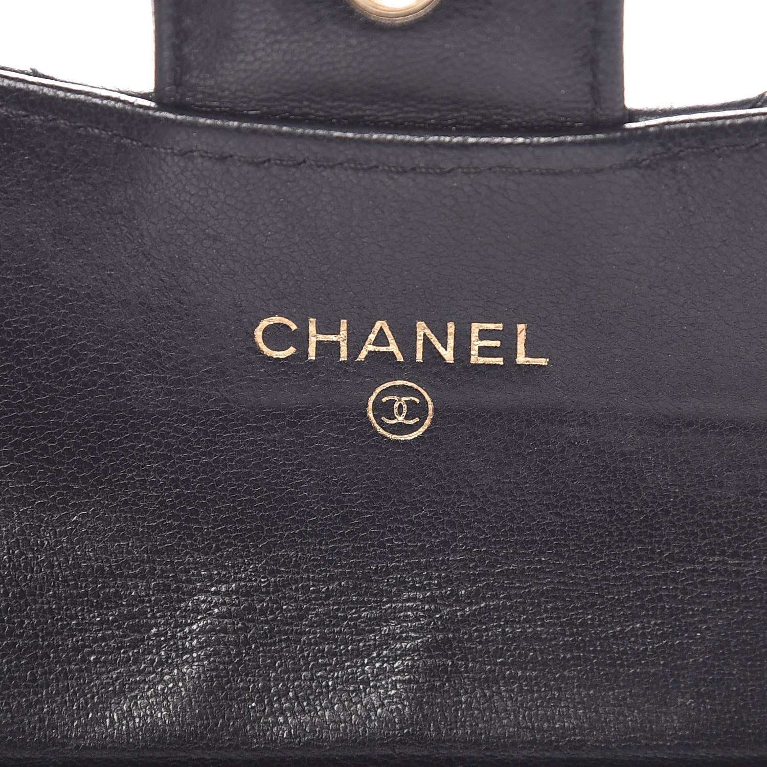 Chanel Lambskin Quilted Flap Card Holder Wallet Black 6 of 9