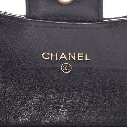 Chanel Lambskin Quilted Flap Card Holder Wallet Black 6 of 9