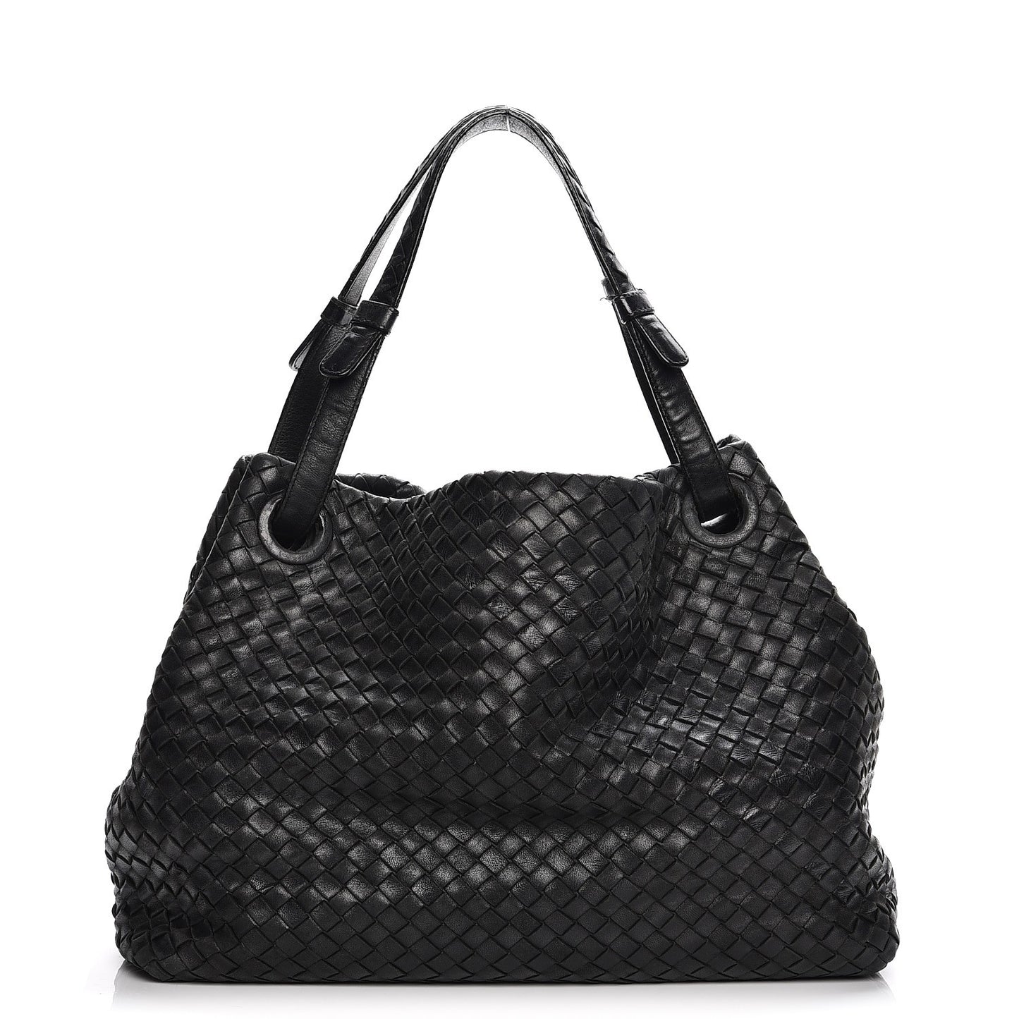 Nappa Intrecciato Medium Garda Bag Black