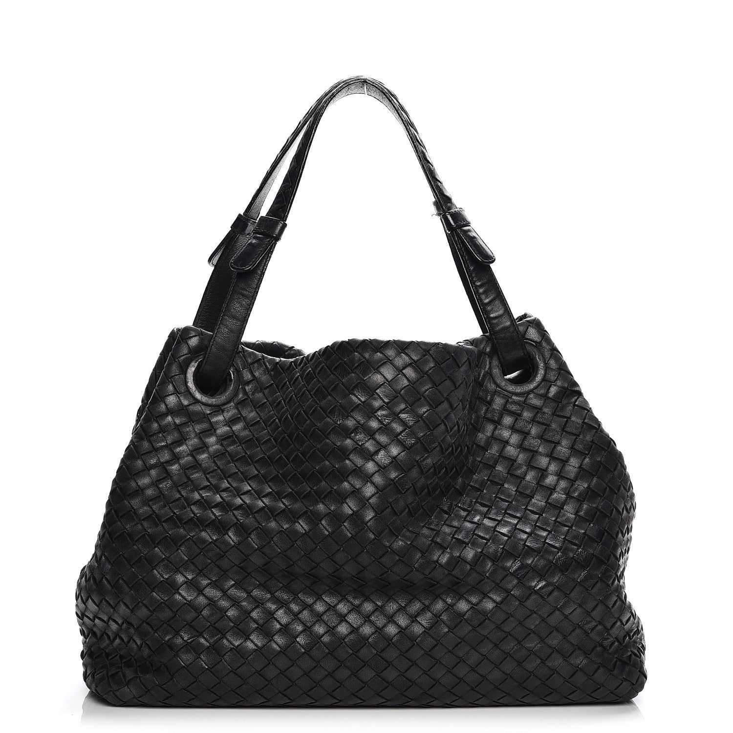 Bottega Veneta Nappa Intrecciato Medium Garda Bag Black 1 of 15