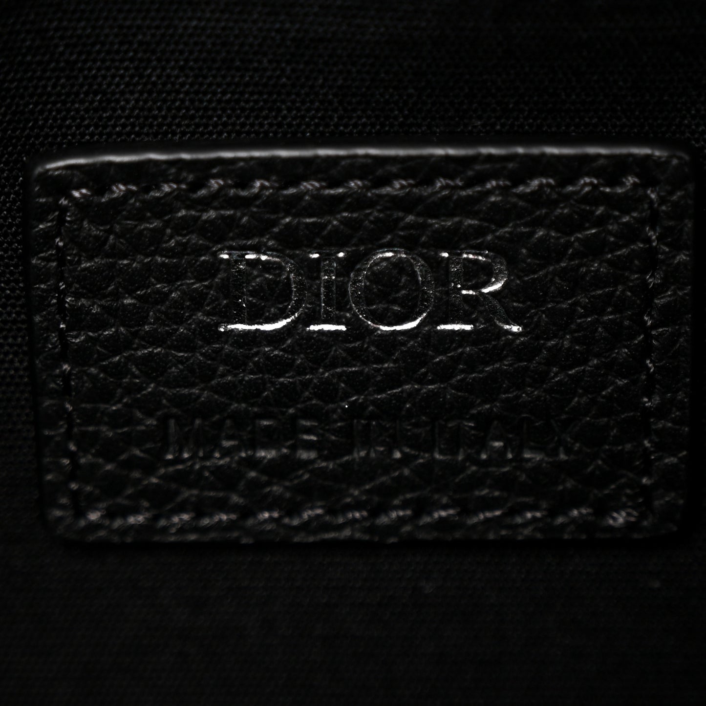 Oblique Jacquard Grained Calfskin Lingot Toiletry Case Blue Black