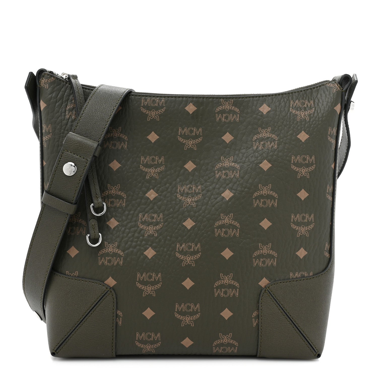 MCM Visetos Large Klara Hobo Sea Turtle 1 of 8