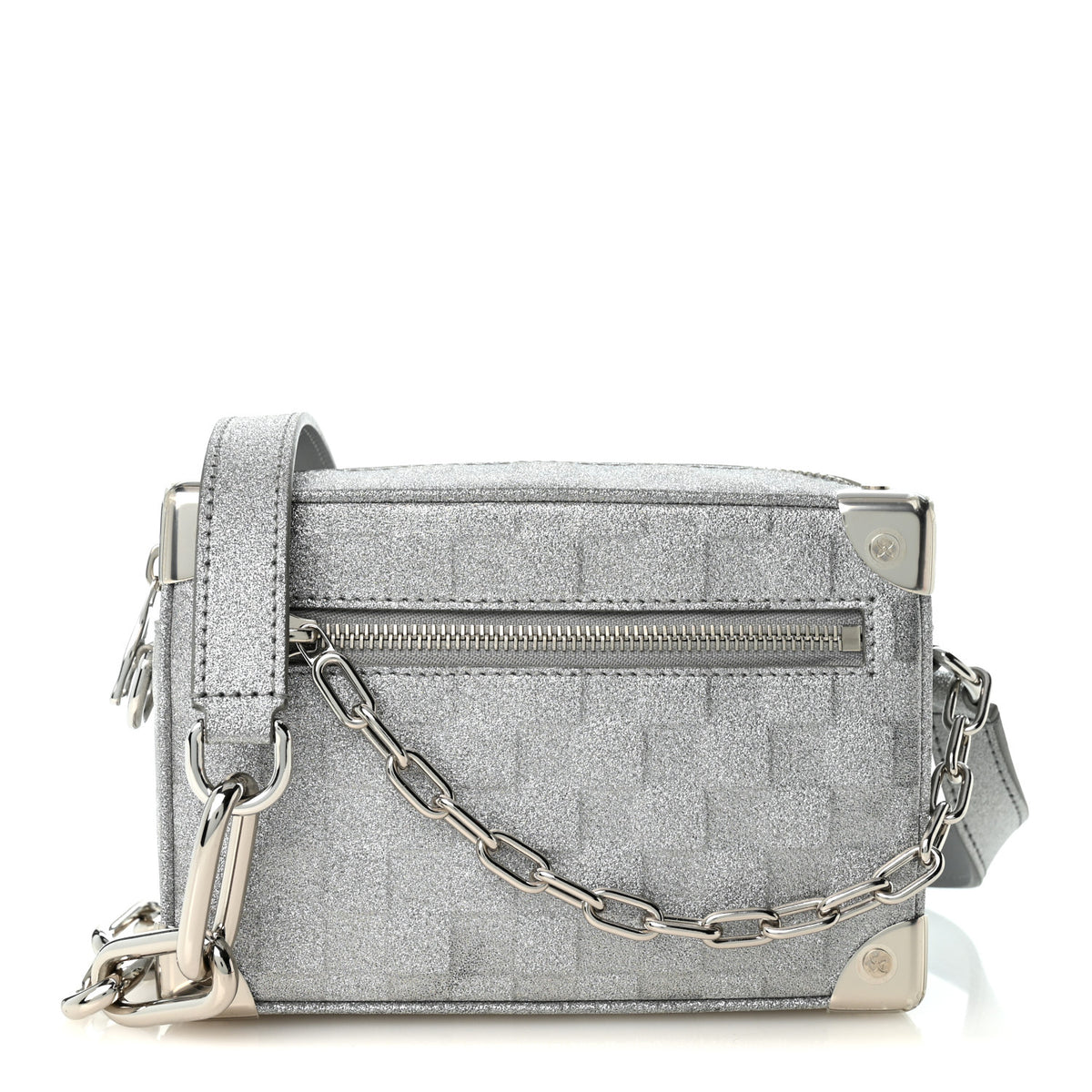 Louis Vuitton Damier Glitter Mini Soft Trunk Silver 1 of 9