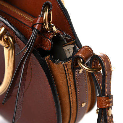 Chloe Shiny Goatskin Smooth Calfskin Suede Small Pixie Bag Saffron Red 16 of 20