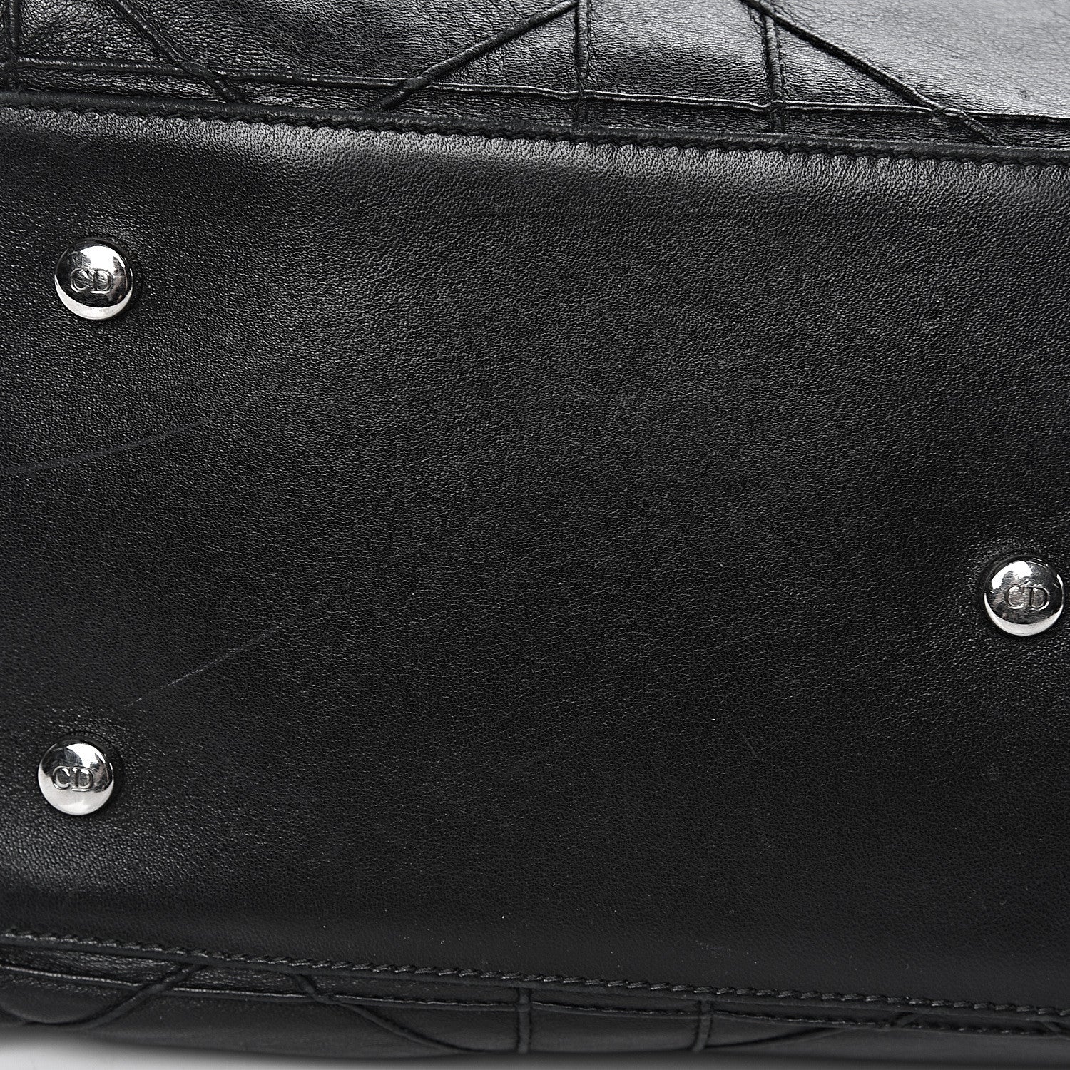 Christian Dior Lambskin Cannage Medium Granville Tote Black 14 of 17