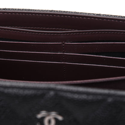 Chanel Caviar Quilted Large Gusset Flap Wallet Black 10 of 14