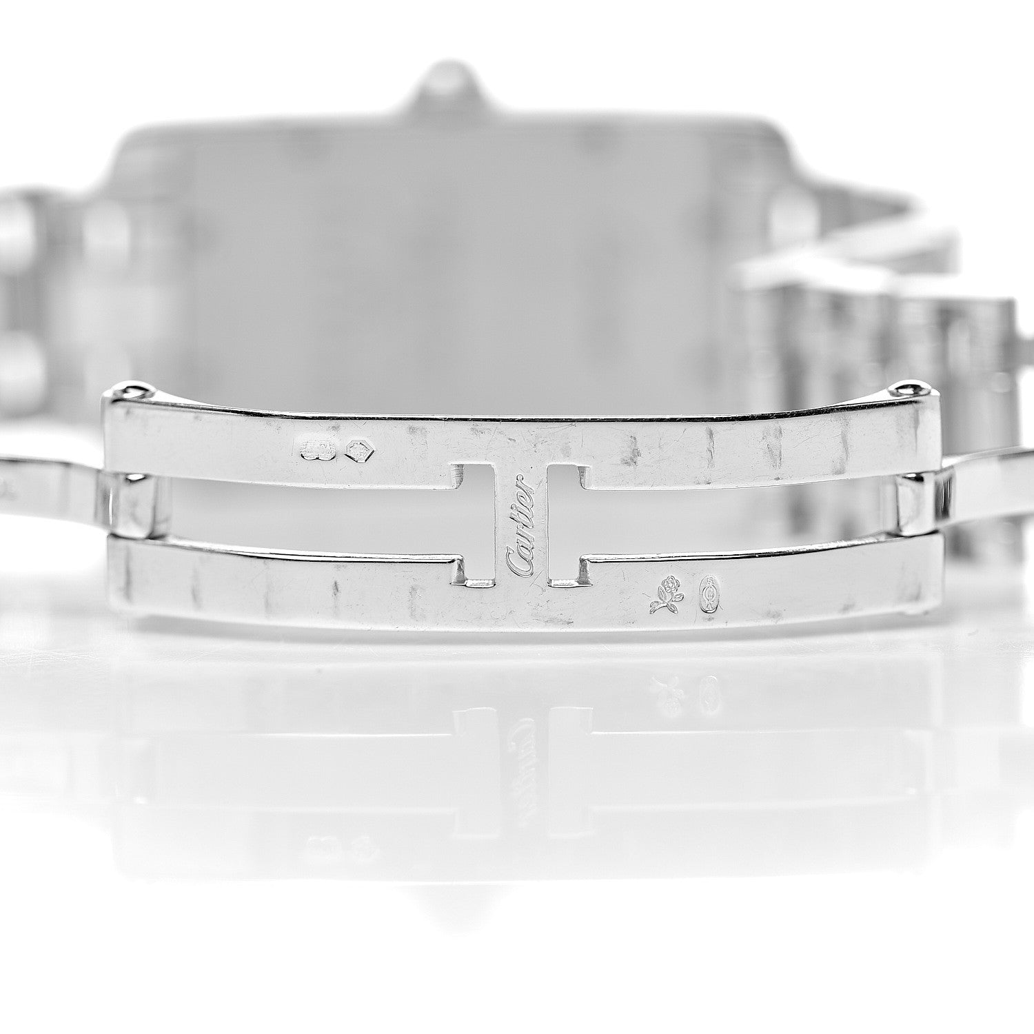 Cartier 18K White Gold 19mm Tank Americaine Quartz Watch 7 of 8