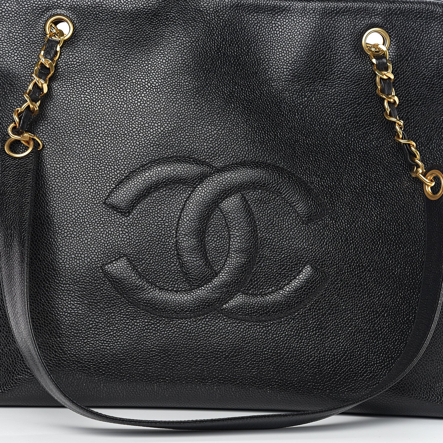 Chanel Caviar Large CC Shoulder Bag Black 8 of 8