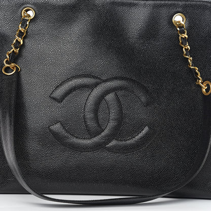 Chanel Caviar Large CC Shoulder Bag Black 8 of 8