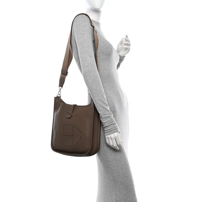 Hermes Taurillon Clemence Evelyne III PM Etoupe 2 of 11