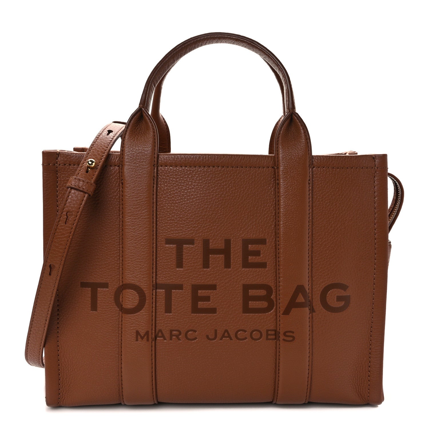 Marc Jacobs Grained Calfskin Medium The Tote Bag Argan Oil 1 of 14
