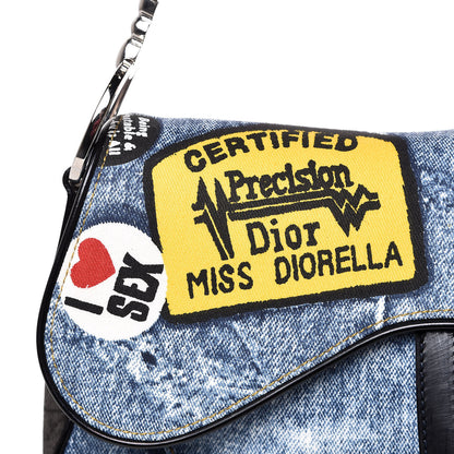 Christian Dior Denim Miss Diorella Double Saddle Bag Blue 8 of 8