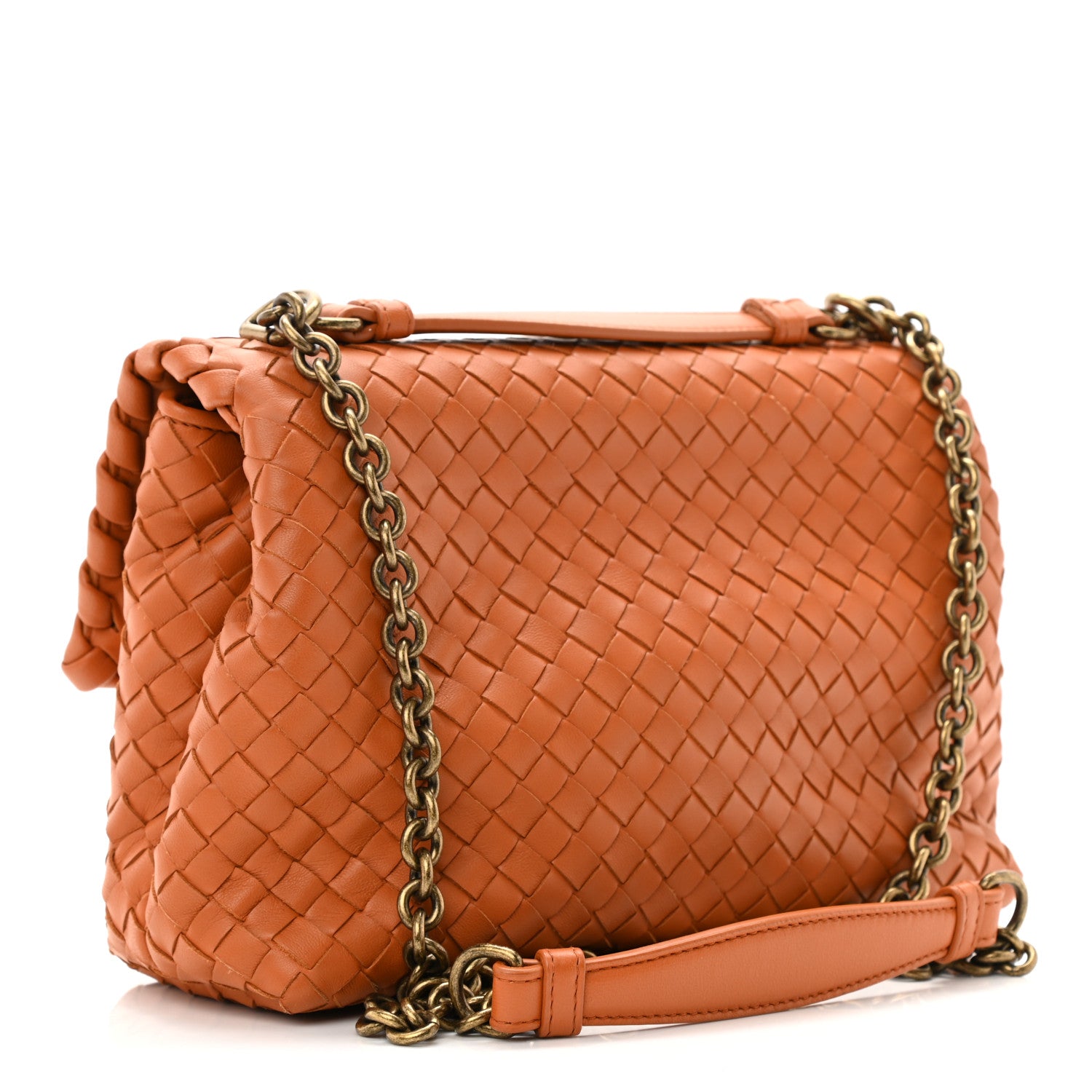 Bottega Veneta Nappa Intrecciato Small Olimpia Shoulder Bag Orange 4 of 11