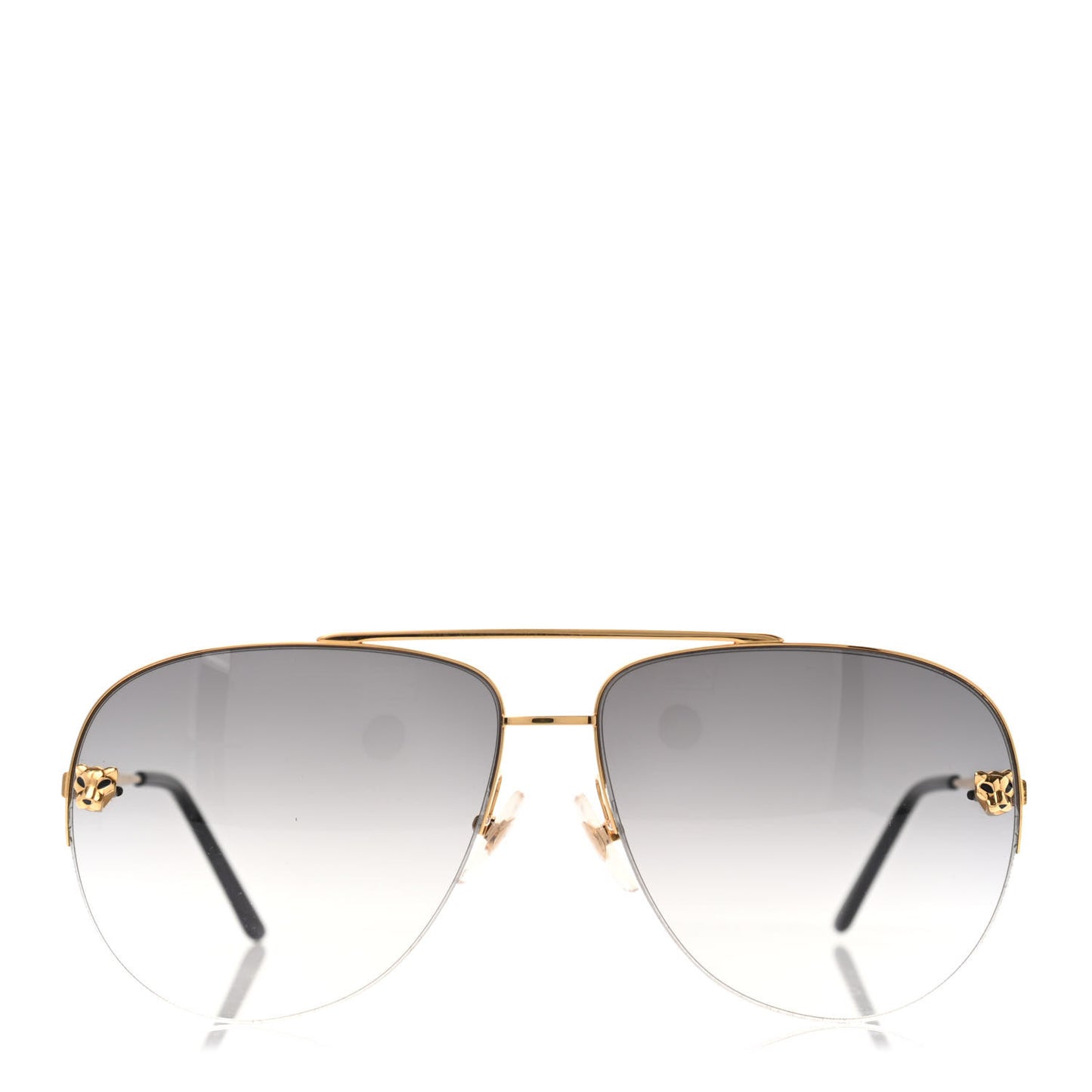 Panthere De Cartier Aviator Sunglasses Gold