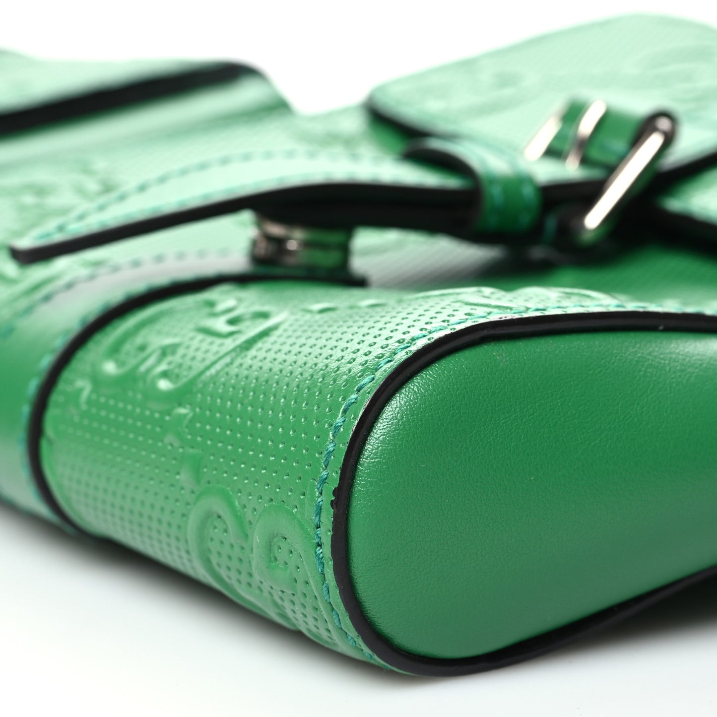 Calfskin GG Tennis Embossed 2 Detachable Pouch Belt Bag New Shamarock