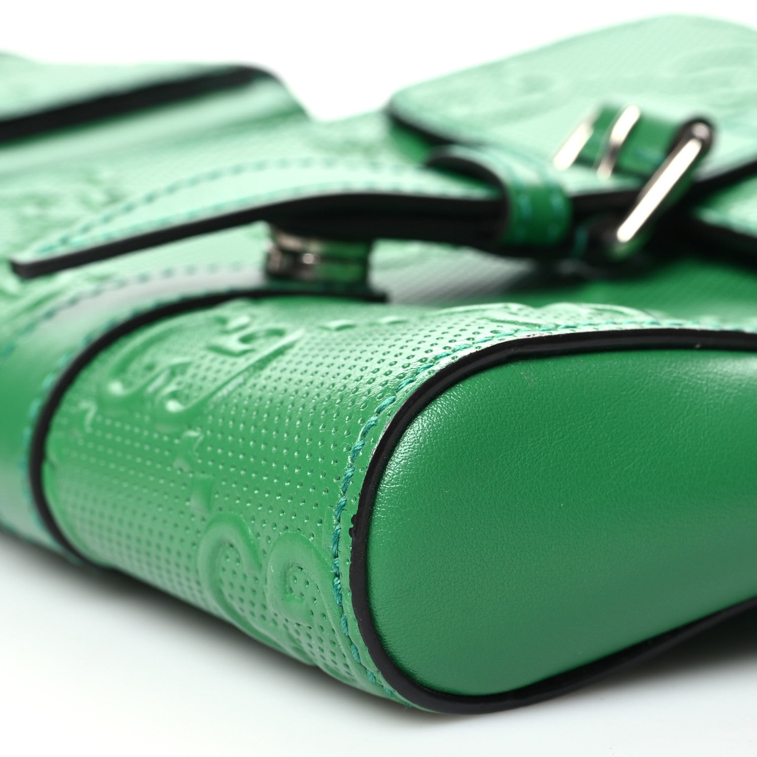 Gucci Calfskin GG Tennis Embossed 2 Detachable Pouch Belt Bag New Shamarock 14 of 14