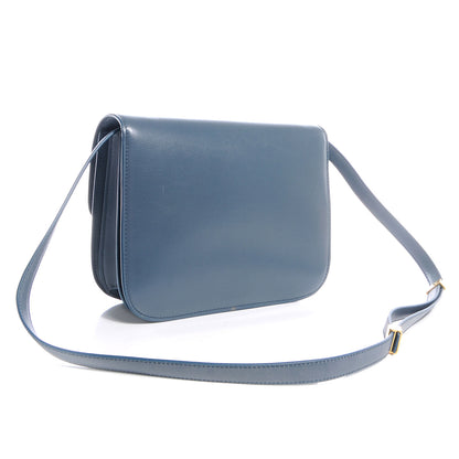 Celine Leather Medium Classic Box Flap Bag Slate Blue 3 of 8
