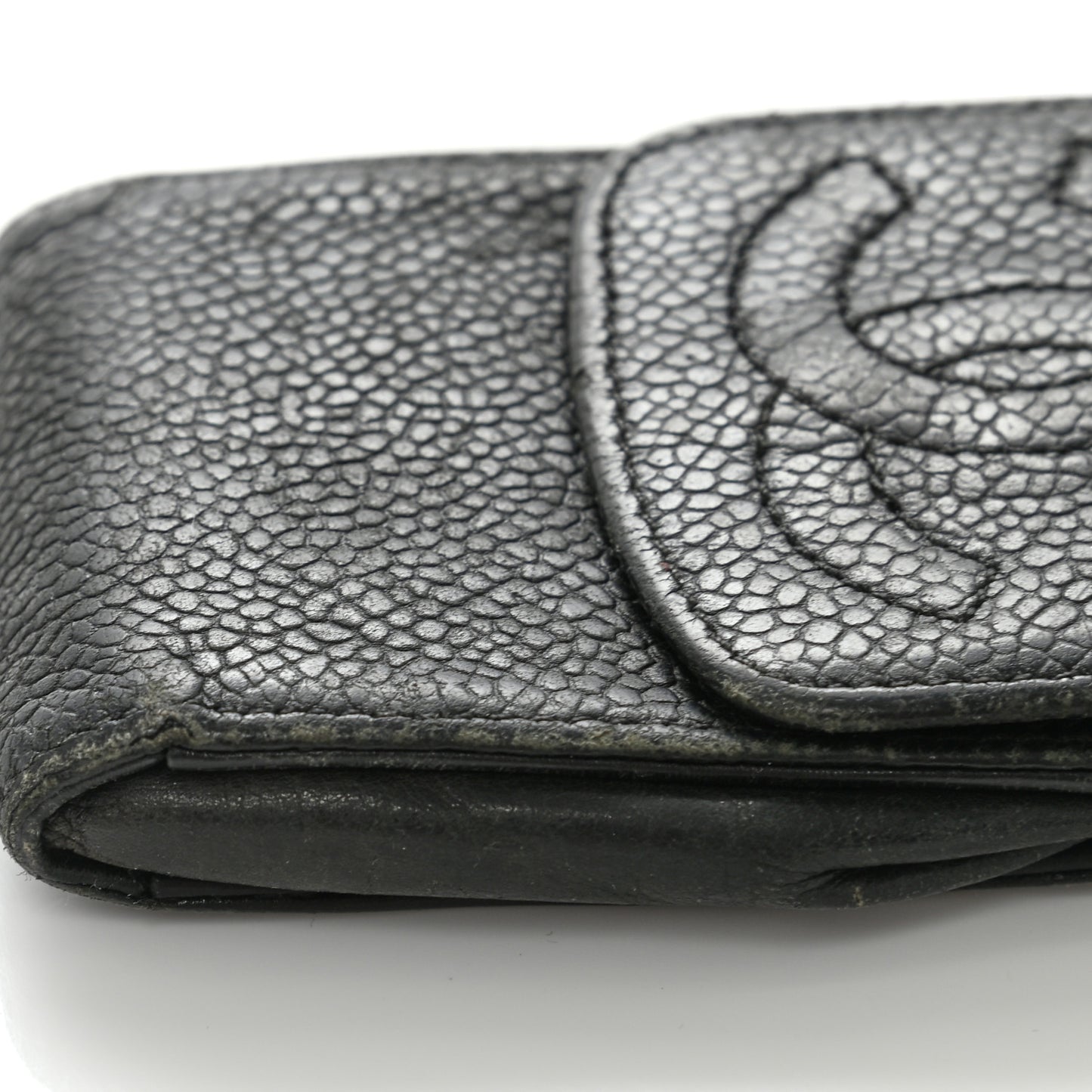 Caviar Timeless CC Key Holder Bag Charm Black