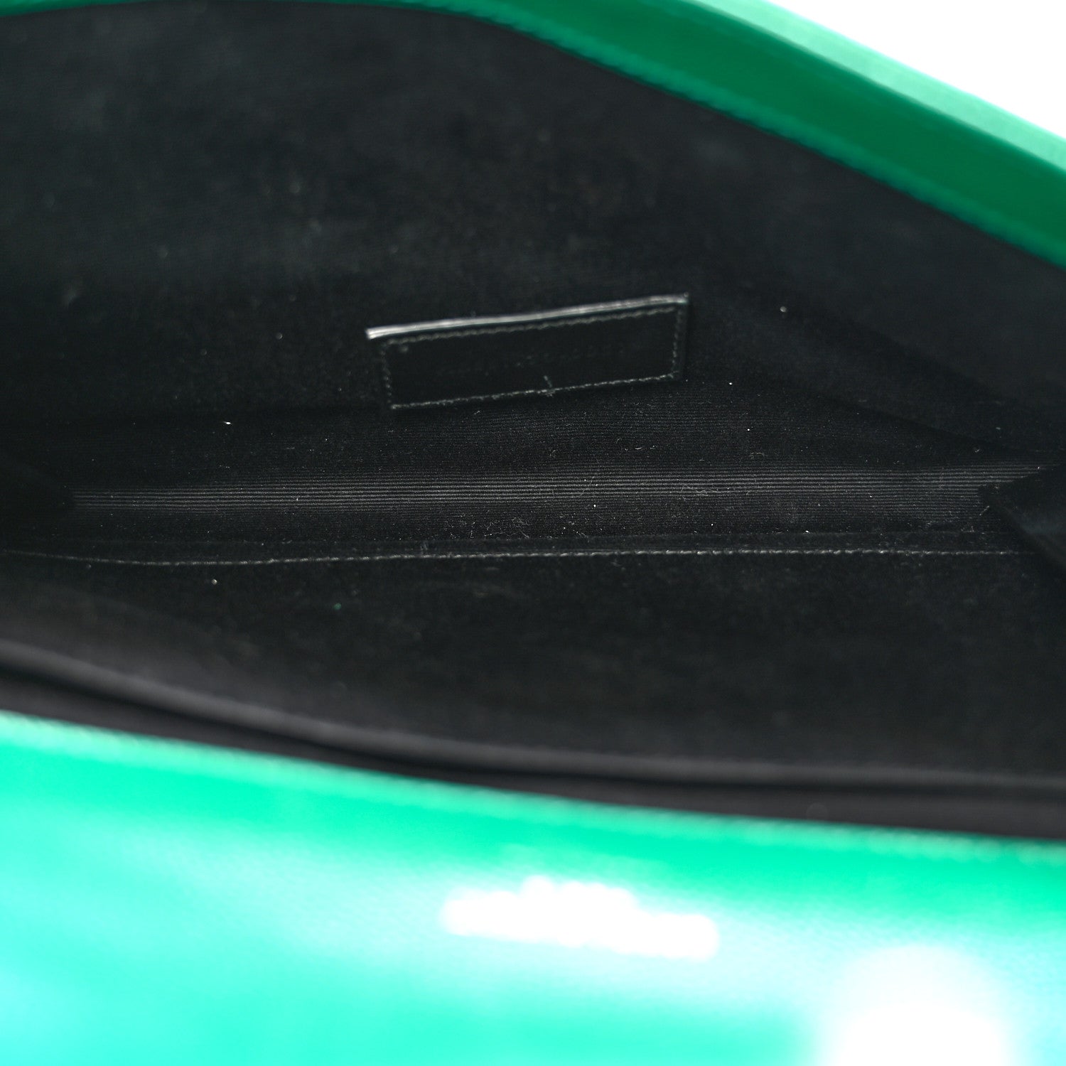 Saint Laurent SAINT LAURENT Grain De Poudre Textured Mixed Matelasse Triquilt Monogram Clutch Green Field 5 of 11