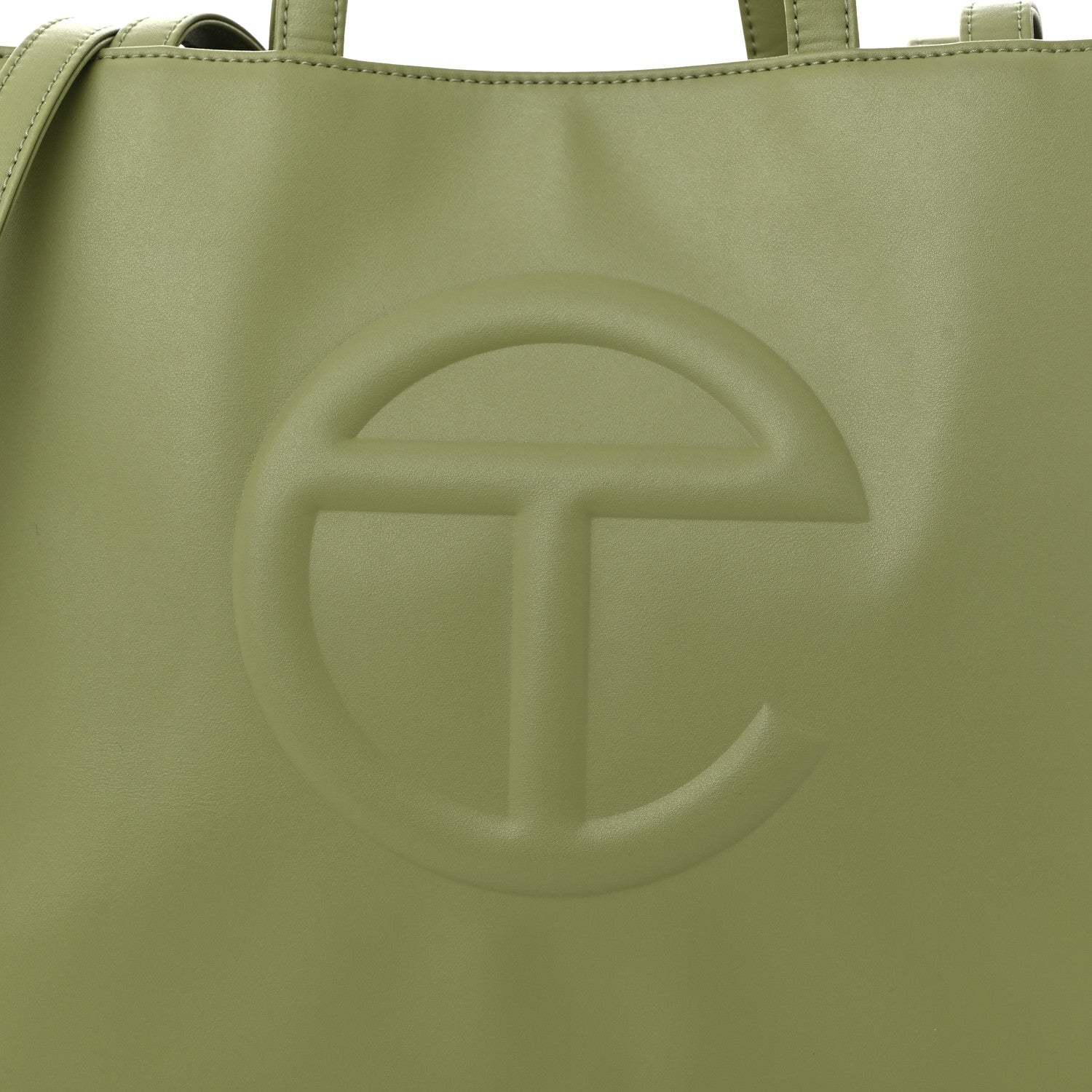 Telfar Vegan Leather Medium Shopping Bag Drab 7 of 9