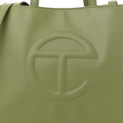 Telfar Vegan Leather Medium Shopping Bag Drab 7 of 9