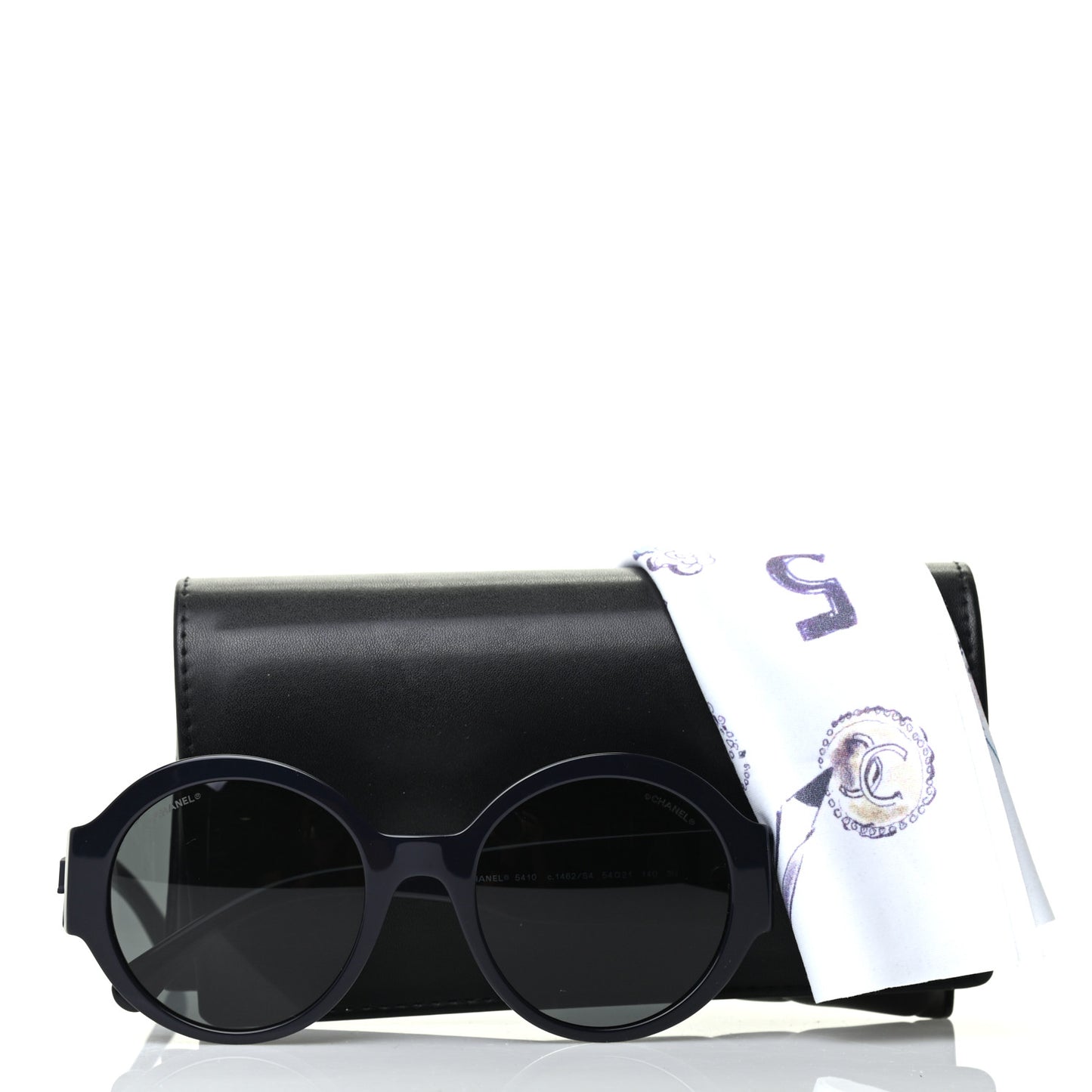 Acetate Round Sunglasses 5410 Black