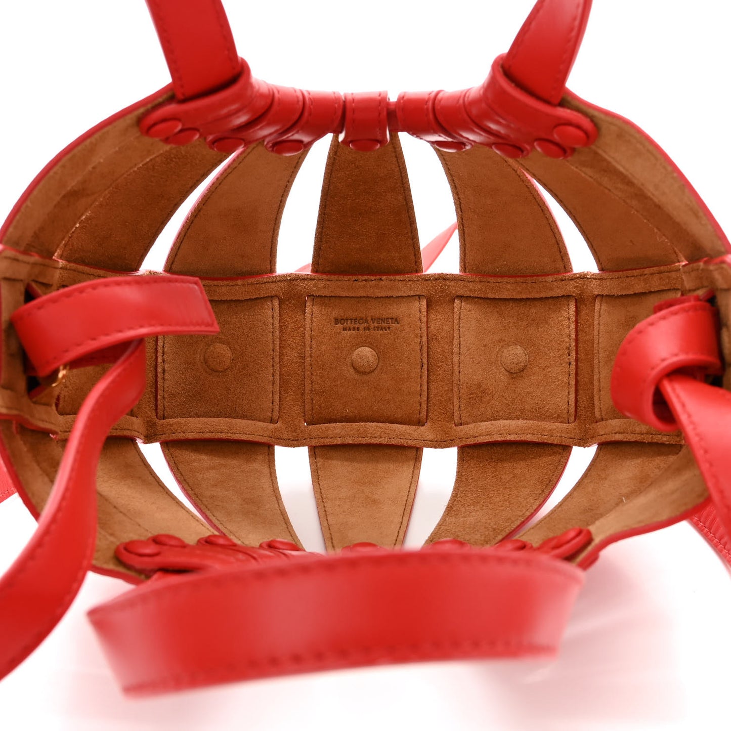 French Calfskin Small Shell Bag Chili Tomato